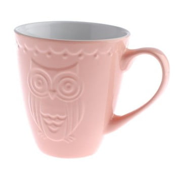 Cană din ceramică dakls owl, 530 ml, roz