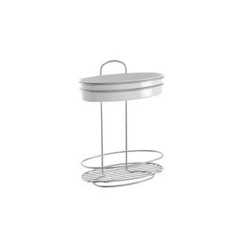 Etajeră ovală, dublă cu bol metaltex, lungime 26 cm