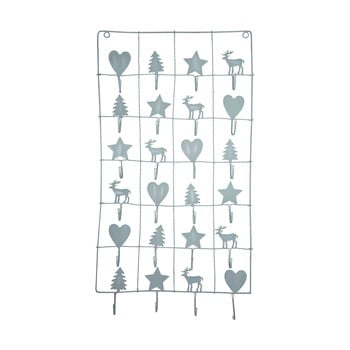 Calendar metalic advent green gate, lungime 71 cm, gri