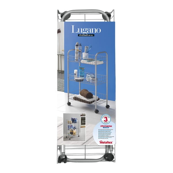 Pojízdný stojan s 3 policemi Metaltex Lugano