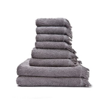 Set 8 prosoape din bumbac 100% bonami grey, gri