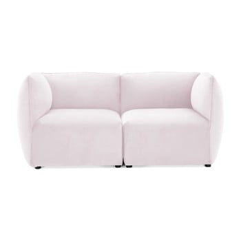 Canapea modulară cu 2 locuri vivonita velvet cube, mov deschis