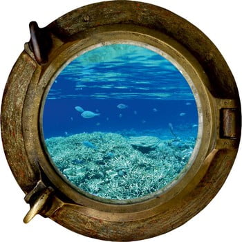 Autocolant de perete ocean, 33 x 33 cm