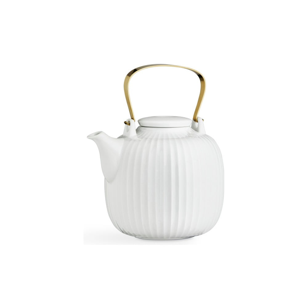 Bílá porcelánová čajová konvice Kähler Design Hammershoi, 1,2 l