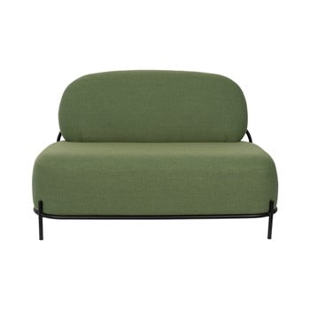 Canapea cu 2 locuri white label polly, verde