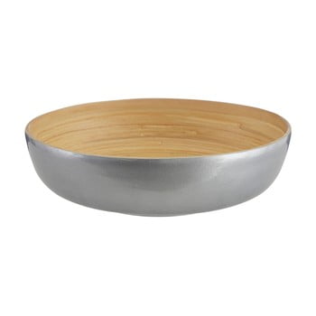 Bol servire din bambus premier housewares, ⌀ 30 cm, argintiu