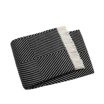 Pled euromant tebas, 140 x 180 cm, negru