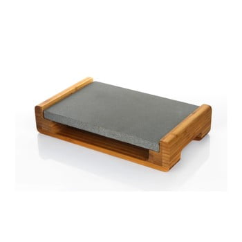 Platou servire cu blat de granit pentru menținerea caldă a preparatelor bambum, 30 x 20 cm