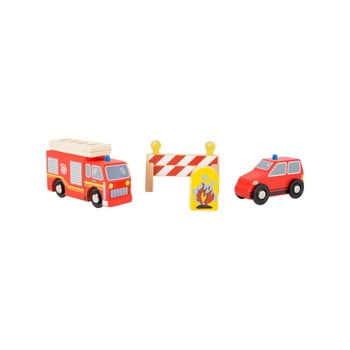 Set stație de pompieri din lemn pentru copii legler fire