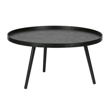 Masă de cafea woood mesa, Ø 78 cm, negru