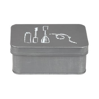 Cutie metalică pentru cosmetice LABEL51, gri