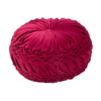 Puf mauro ferretti queen, ø 48 cm, roșu vișiniu