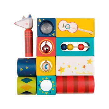 Cuburi interactive din lemn moulin roty