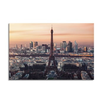 Tablou styler glas eiffel tower, 80 x 120 cm