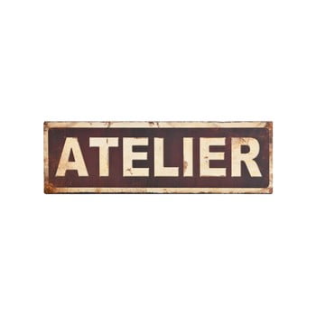 Inscripție metalică antic line atelier, 35 x 11 cm