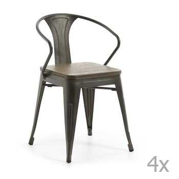Set 4 scaune de grădină la forma malibu