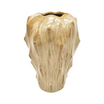 Vază din ceramică pt living flora, înălțime 23,5 cm, maro nisip