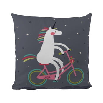 Pernă Butter Kings Unicorn With A Bike, 50 x 50 cm