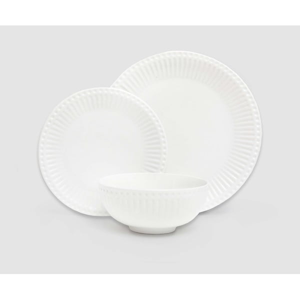 6dílná sada bílého porcelánového nádobí Bonami Essentials Purita
