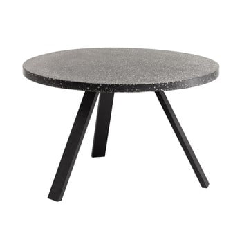 Masă la forma shanelle, ⌀ 120 cm, negru
