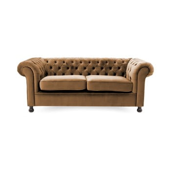 Canapea 3 locuri vivonita chesterfield, maro