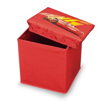 Taburet cu spațiu depozitare domopak cars, lungime 30 cm , roșu