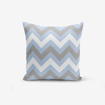 Față de pernă minimalist cushion covers zigzag blue, 45 x 45 cm