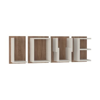 Set 4 rafturi de perete homitis love