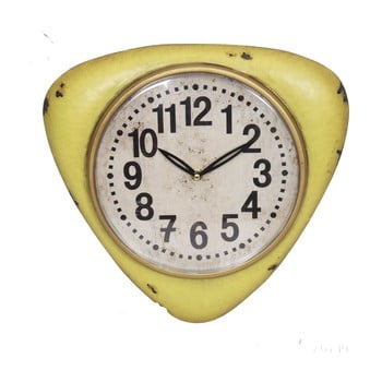 Ceas galben de perete antic line yellow vintage
