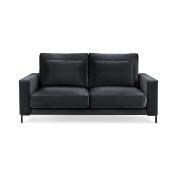 Canapea cu tapițerie de catifea interieur 86 seine, 158 cm, gri închis