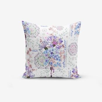 Față de pernă cu amestec din bumbac minimalist cushion covers blue purple isleyen carklar, 45 x 45 cm