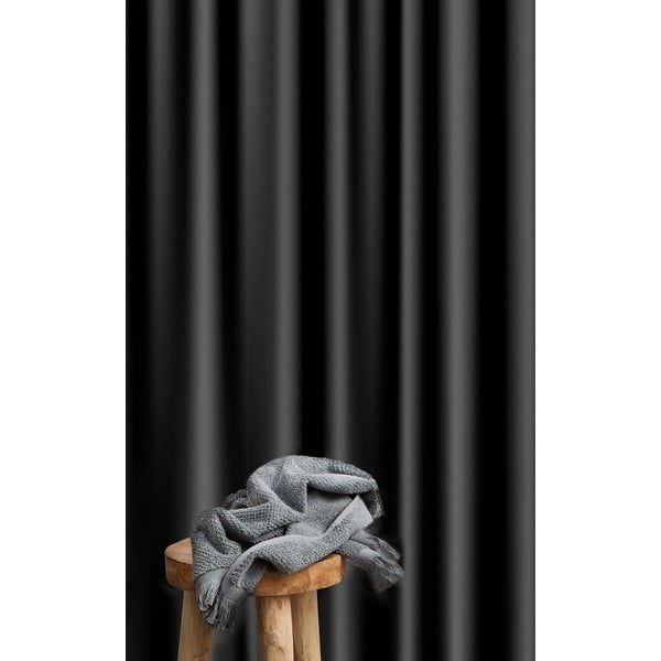 Černý sprchový závěs Bahne & CO Pure, 180 x 200 cm