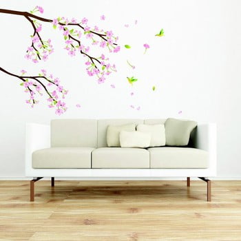 Set autocolante ambiance tree branch pink flowers