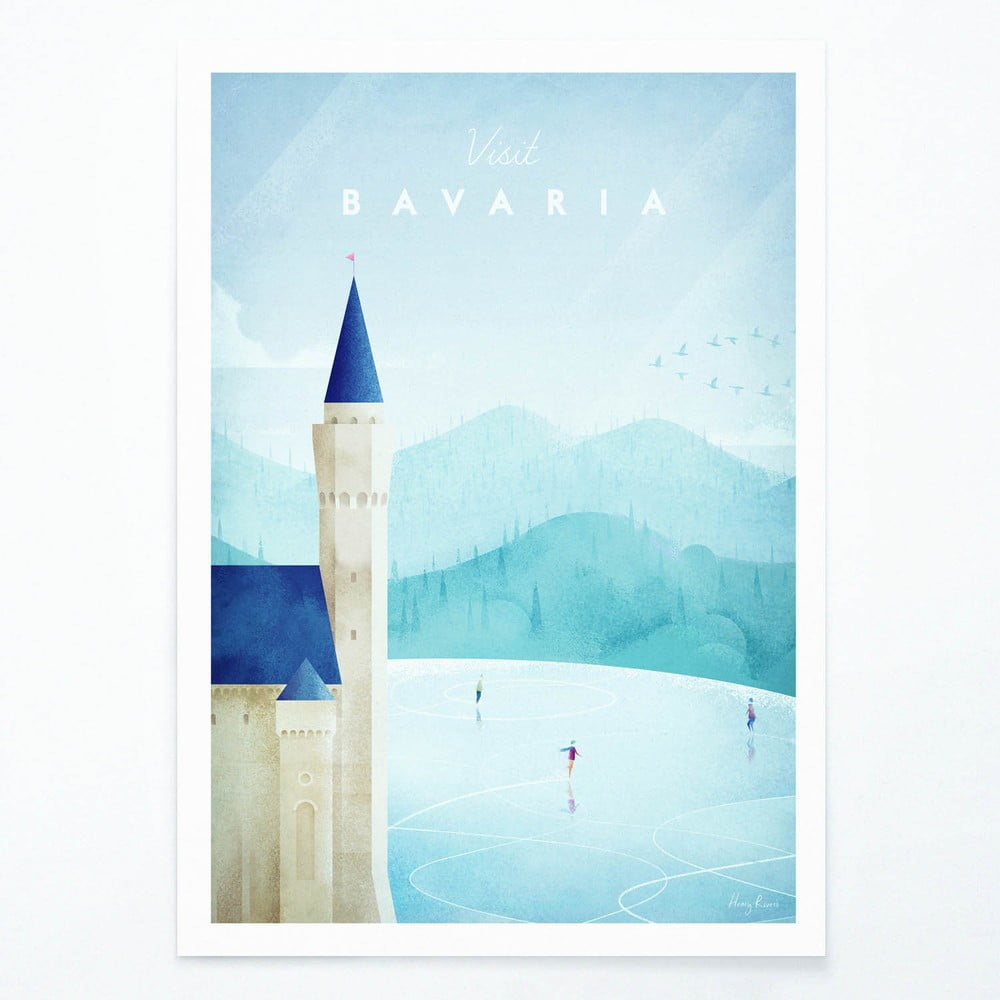 Plakát Travelposter Bavaria, A2