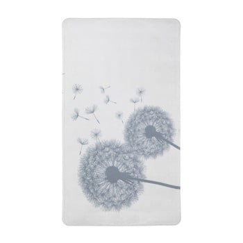 Covor baie anti-alunecare wenko dandelion, 70 x 40 cm, alb