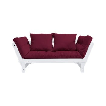 Canapea extensibilă karup design beat white/bordeaux