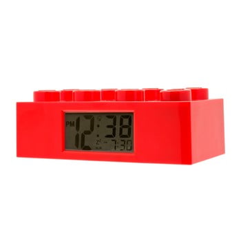 Ceas deșteptător LEGO® Brick, roșu