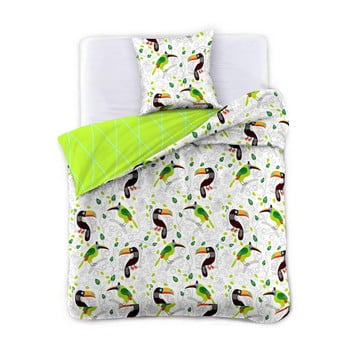 Lenjerie de pat din bumbac satinat decoking toucan, 200 x 220 cm