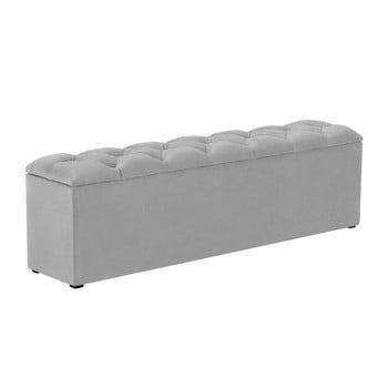 Bancă pentru pat cu spațiu de depozitare kooko home manna, 47 x 180 cm, gri