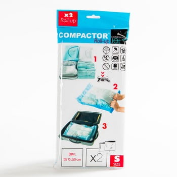 Set 2 saci pentru stocat îmbrăcăminte cu vacuum compactor blue s