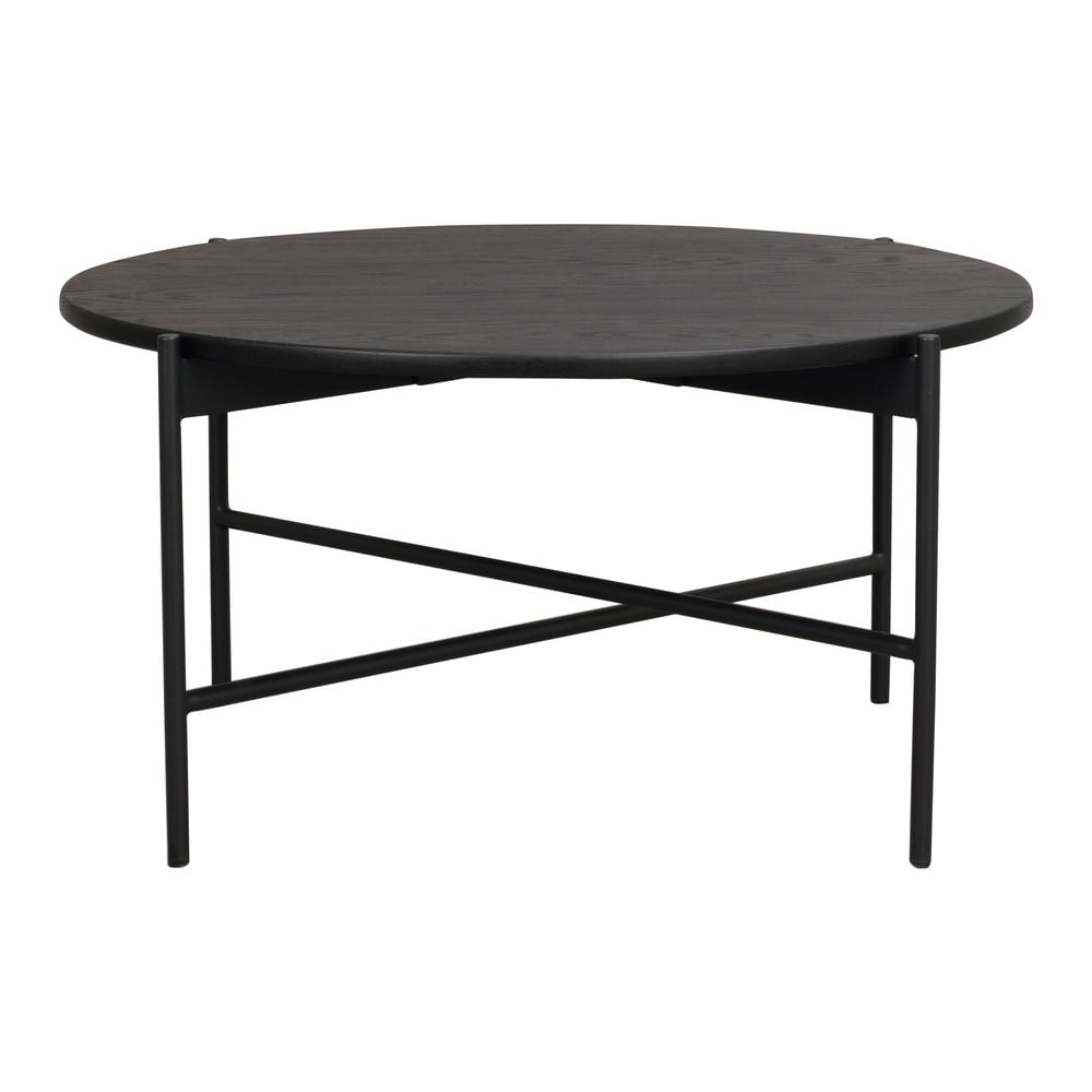 Černý konferenční stolek Rowico Skye, ø 85 cm