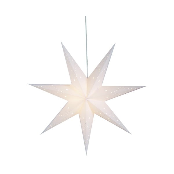 Bílá vánoční závěsná světelná dekorace Markslöjd Saturnus, výška 75 cm