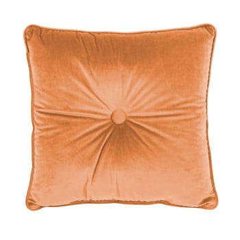 Pernă tiseco home studio velvet button, 45 x 45 cm, portocaliu