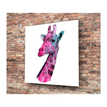 Tablou din sticlă 3d art graphico giraffe, 50 x 50 cm