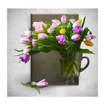 Tablou de perete 3d mosticx flowers in vase, 40 x 60 cm