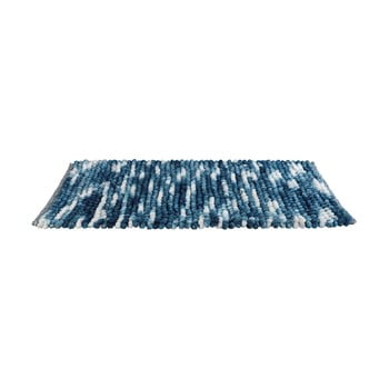 Covor baie wenko smooth blue, 90 x 60 cm, alb