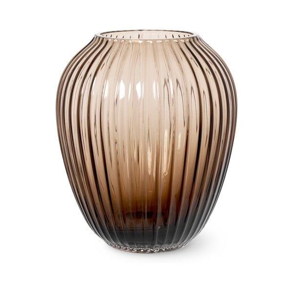 Hnědá skleněná váza Kähler Design Hammershøi, výška 18,5 cm