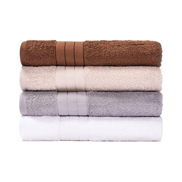 Sada 4 bavlněných ručníků Le Bonom Como, 50 x 100 cm