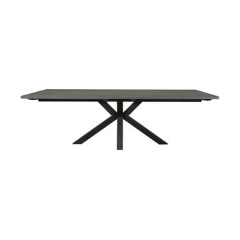 Masă cu picioare negre canett maison, 100 x 240 cm, gri