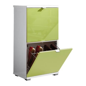 Pantofar cu sertare germania colorado, înălțime 91 cm, alb - verde